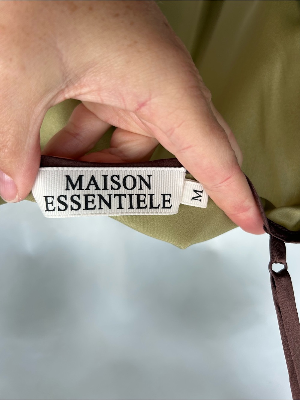 Maison Essentiale (By Reiss) 90’s It Girl Green Silk Cami, M - Picture 7 of 9